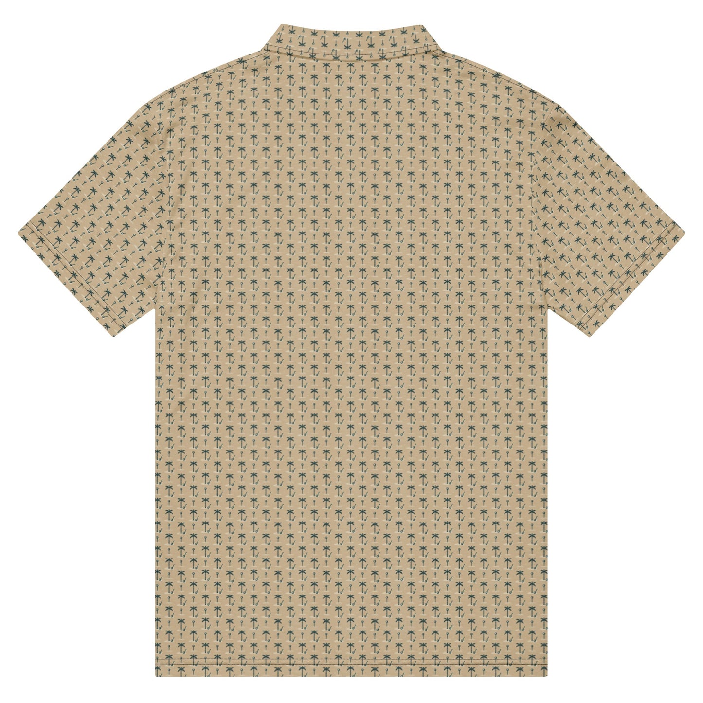 Men’s Slim Fit Golf Polo – Palm Tee Minimalism Design