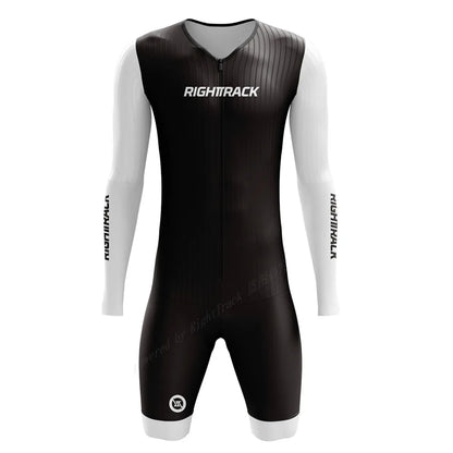 Righttrack Sport Men's Cycling Skinsuit Performance Long Sleeve Quick Dry Uv Protection Speedsuit Trisuit Road Bike Mtb Clothing