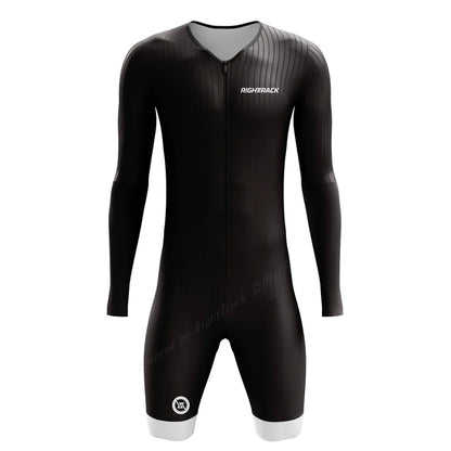 Righttrack Sport Men's Cycling Skinsuit Performance Long Sleeve Quick Dry Uv Protection Speedsuit Trisuit Road Bike Mtb Clothing