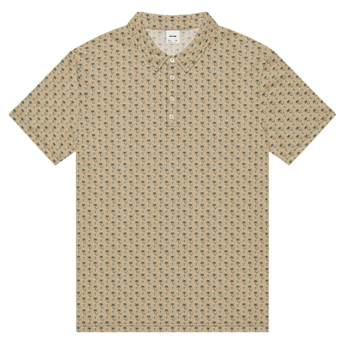 Men’s Slim Fit Golf Polo – Palm Tee Minimalism Design